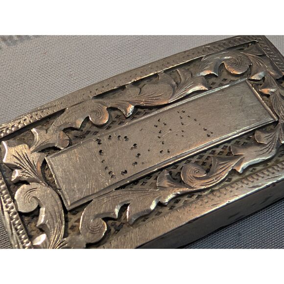 Vintage PLAFINA Mexico Sterling Silver Western Belt Buckle 27g main image 6